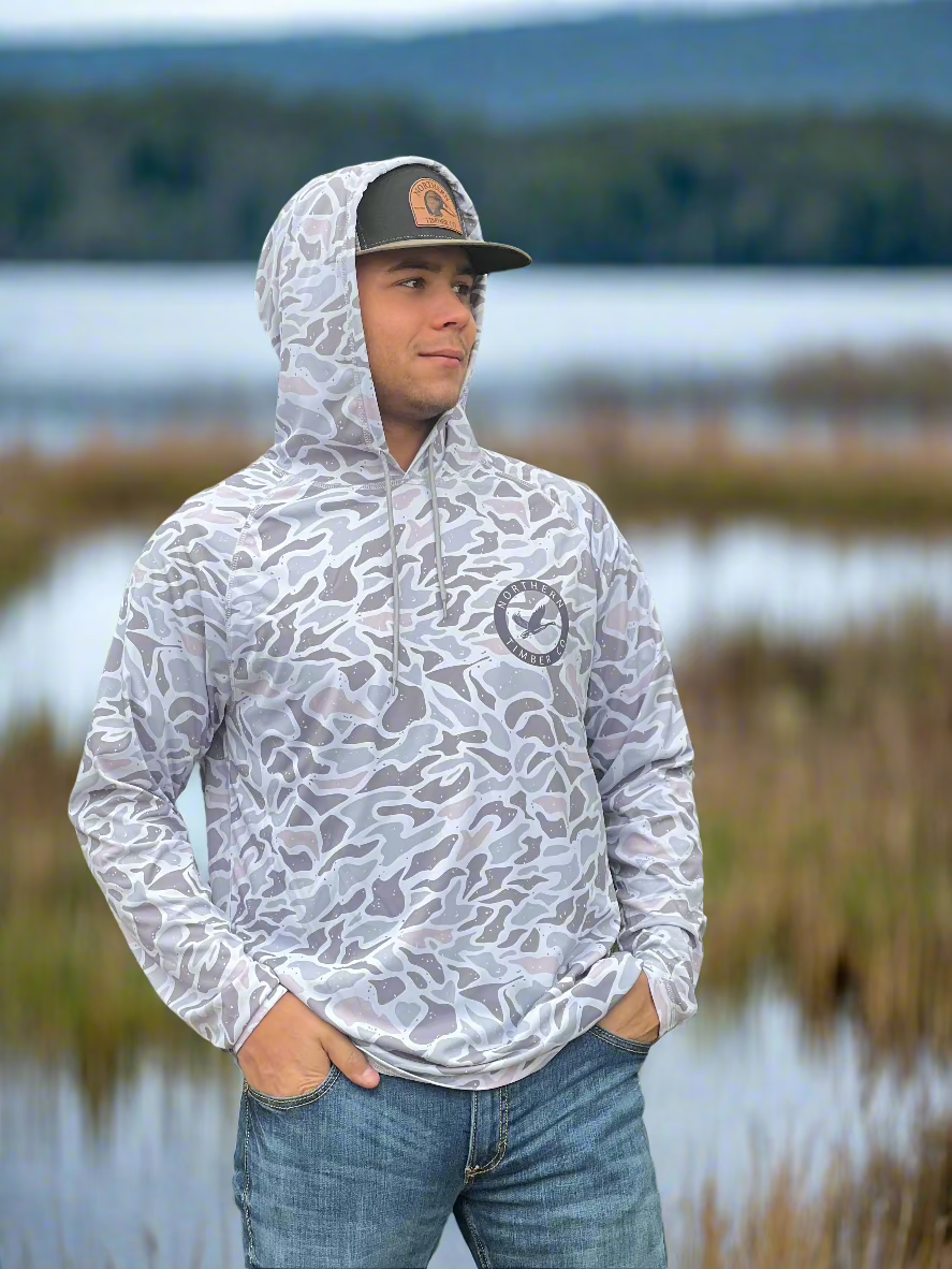 WHITE CAMO PEFORMANCE HOODIE